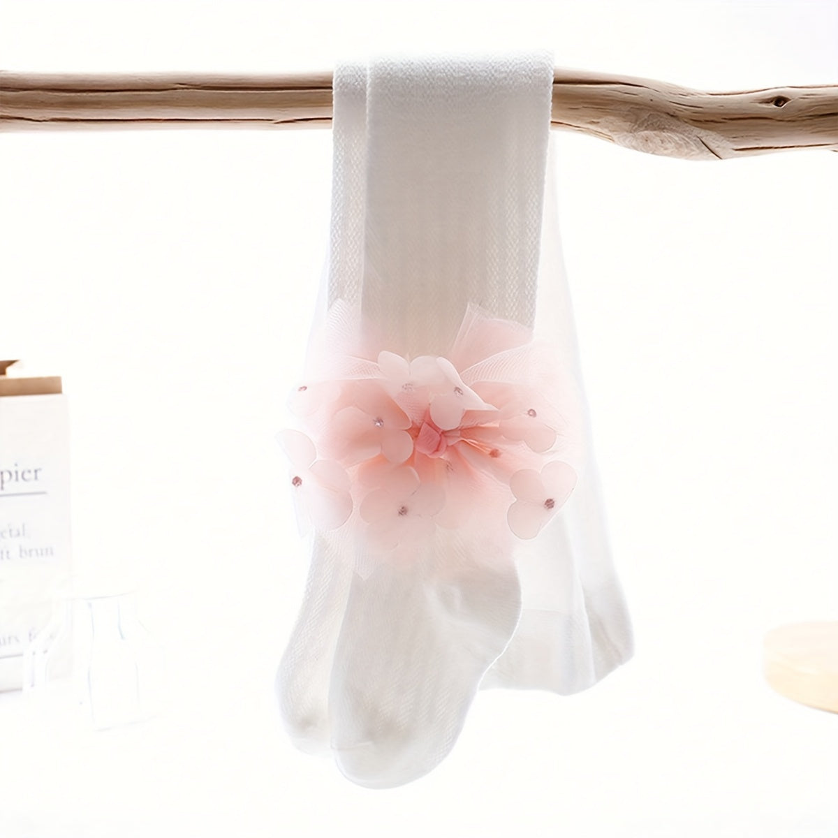 Girls' Summer Mosquito-Proof Floral Bow Leggings Cotton Blend 2 Pack