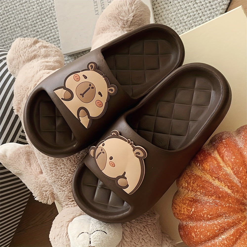 Women's Cute Cartoon Bear EVA Slide Sandals Non-Slip Indoor Outdoor