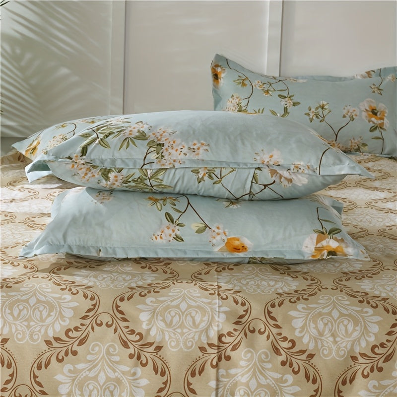 Printed Pillowcase Soft Breathable Modern Style Single or Pair Bedding Accessory