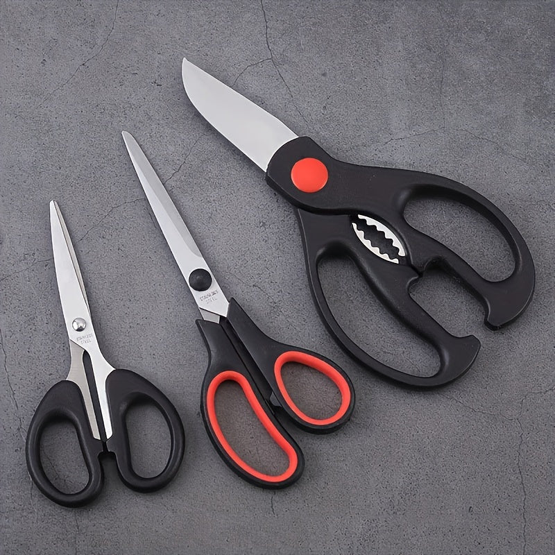 Set of 3 Stainless Steel Kitchen Scissors Multi-Purpose Meat Shears
