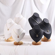 Wooden Jewelry Stand Mannequin for Necklaces Dresser or Retail Display