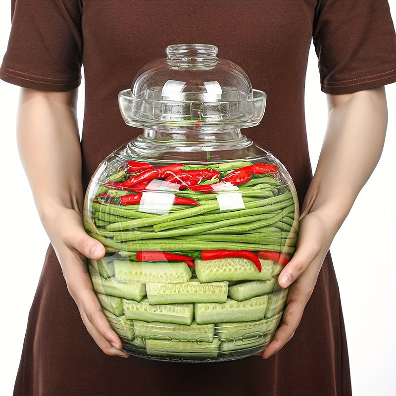 Glass Food Storage Jar for Fermenting Canning and Storing Food 1 Quart