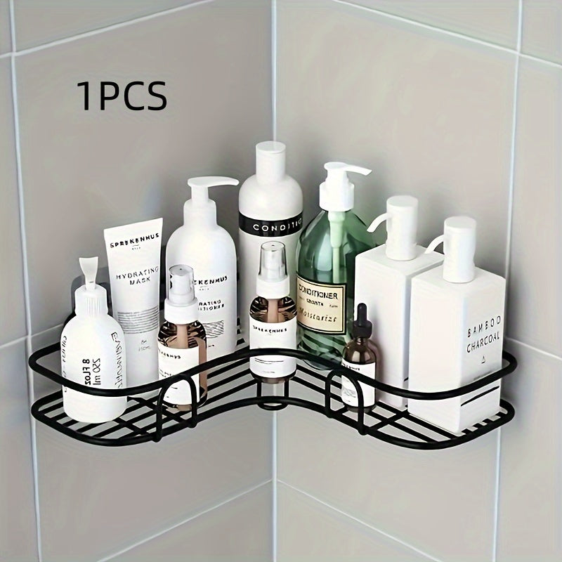 Треугольная железная настенная полка для ванной, кухни, спальни — хранение с полыми деталями