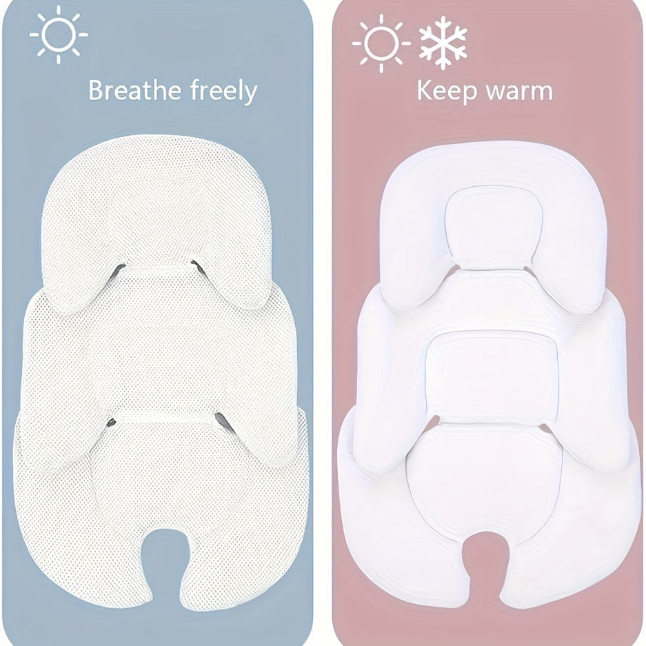 Baby Stroller Cushion Set with Safety Seat Inner Protector and Double-Sided Waist Cushion