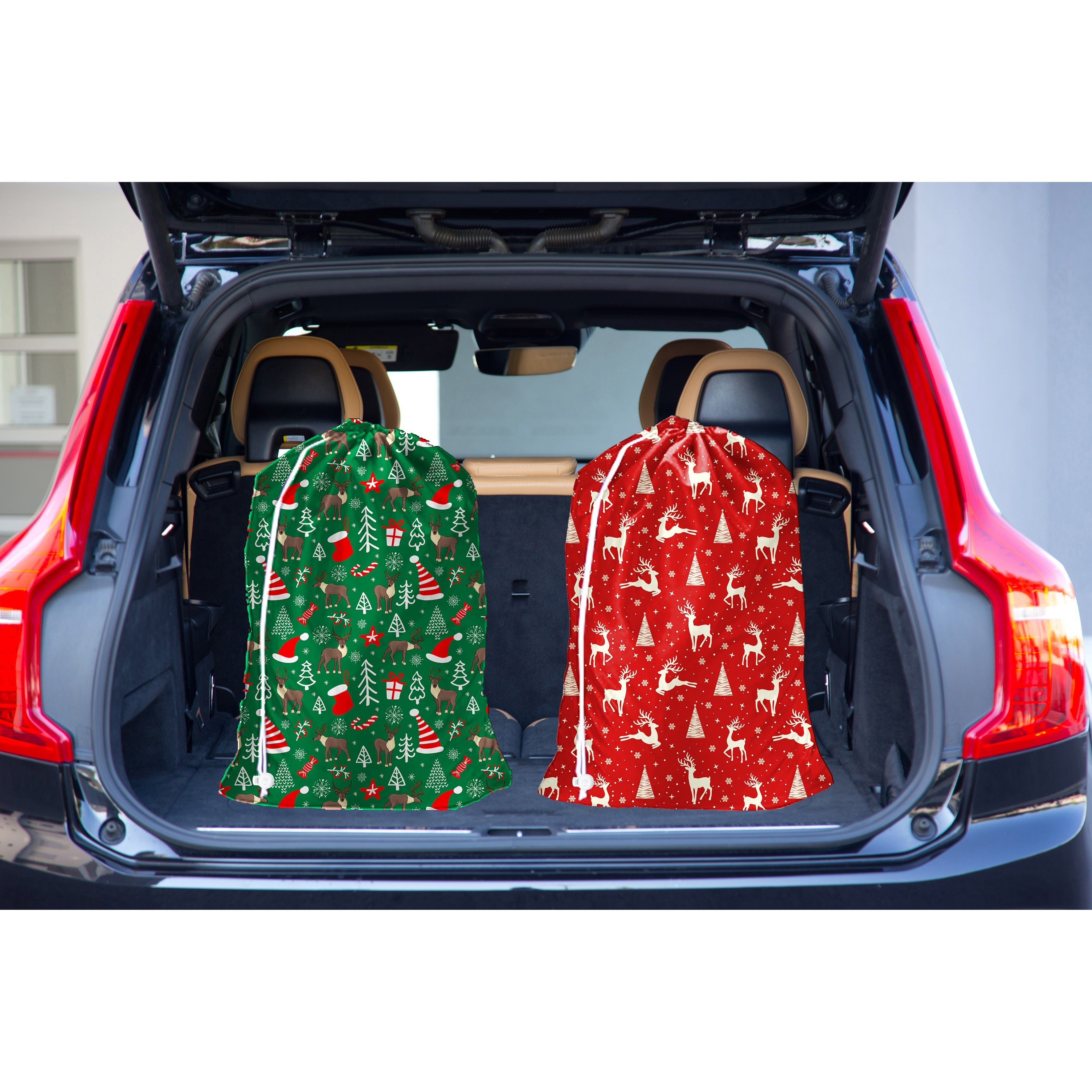 Fabric Gift Bag with Drawstring Closure for Christmas Valentine's Day Holidays and Laundry