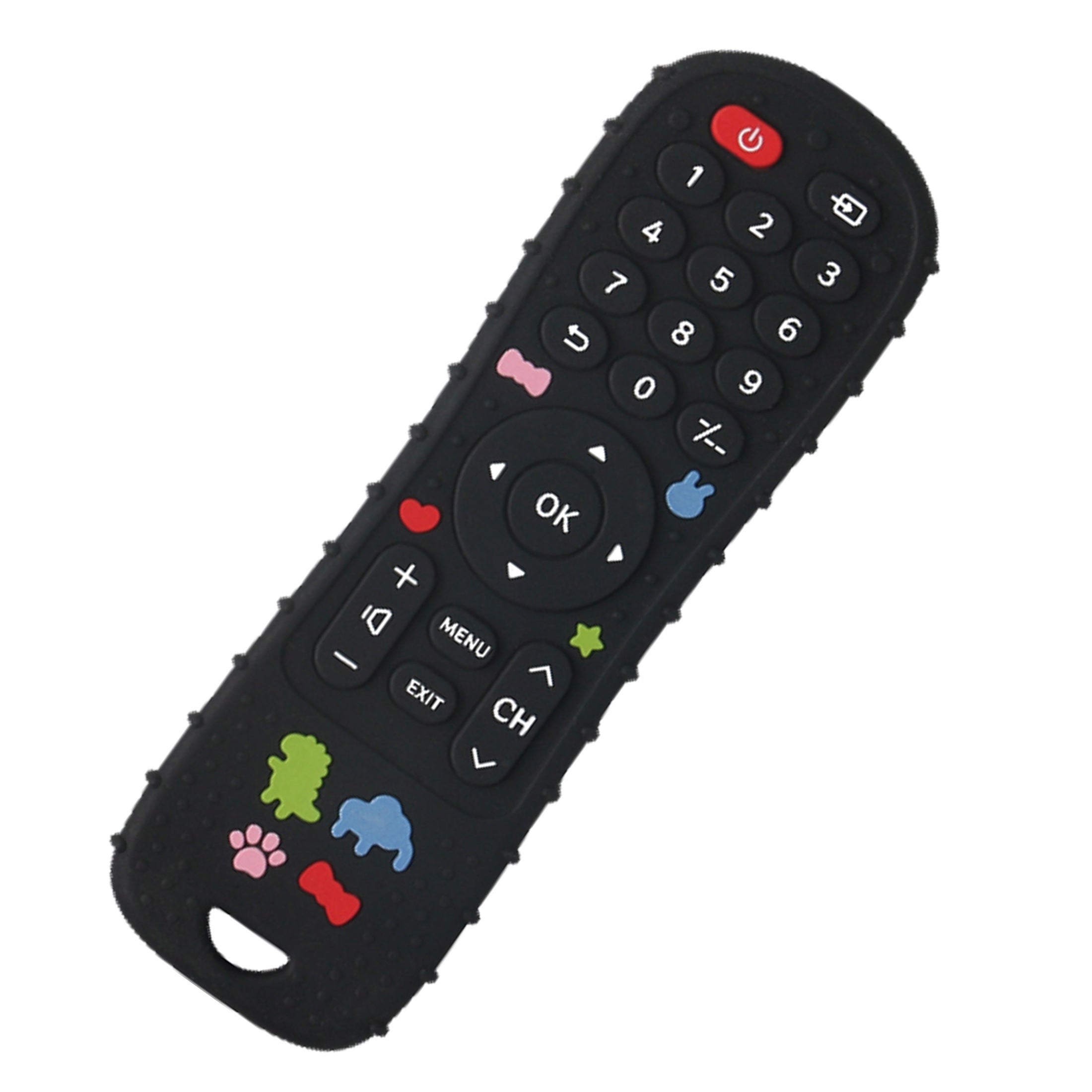 Silicone Teething Toy for Babies 0+ Remote Control Shape Cartoon Black