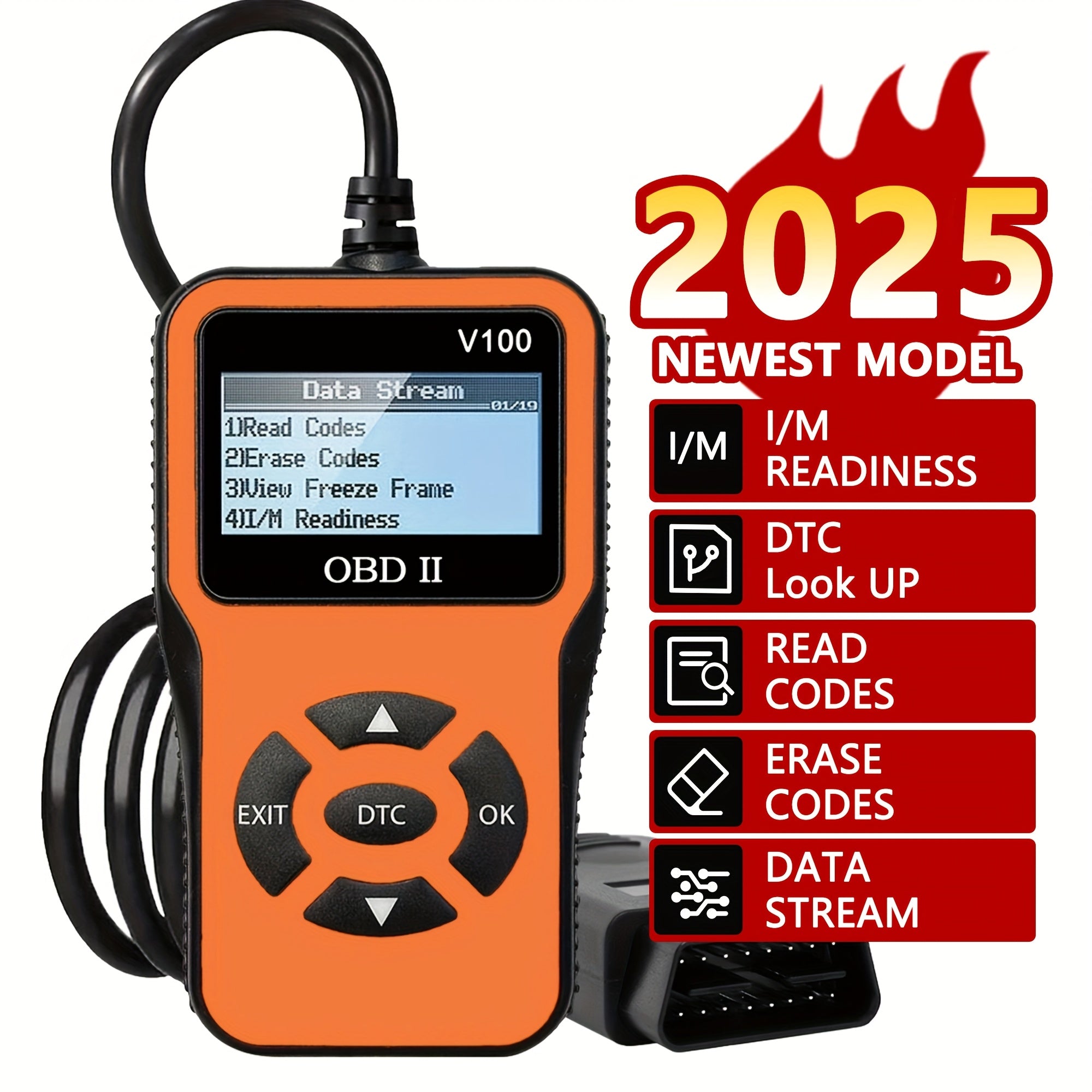 OBD2 Diagnostic Scanner Tool Car Engine Fault Code Reader Battery Tester