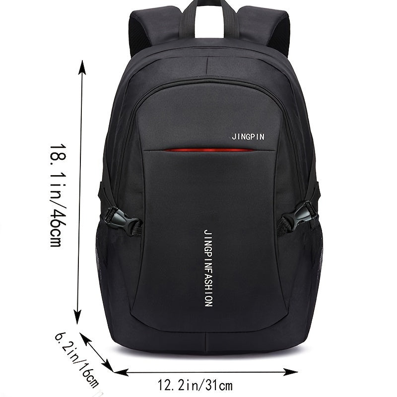 Mochila de nylon para hombre de gran capacidad con compartimento para portátil, casual, escolar y de viaje