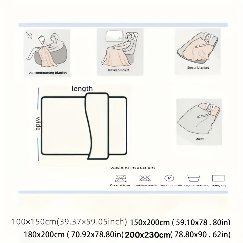 Reversible Polyester Knit Blanket with Stripes for All Seasons Machine Washable Cozy and Anti-Freeze 250-300gsm