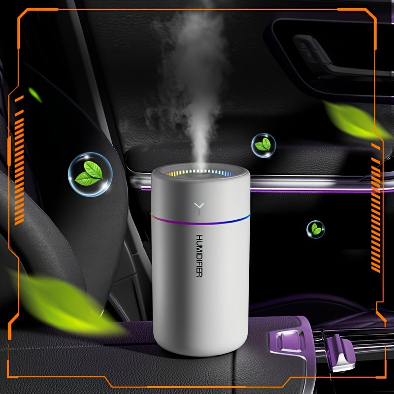 Quiet USB Humidifier for Large Rooms with Top Fill Water Tank and Multi-Function Spray