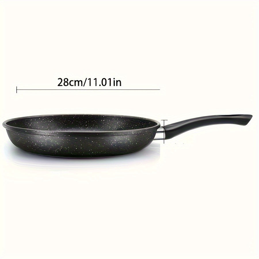 Cast Iron Skillet Set with Non-Stick Coating Lid and Spatula for Cooking