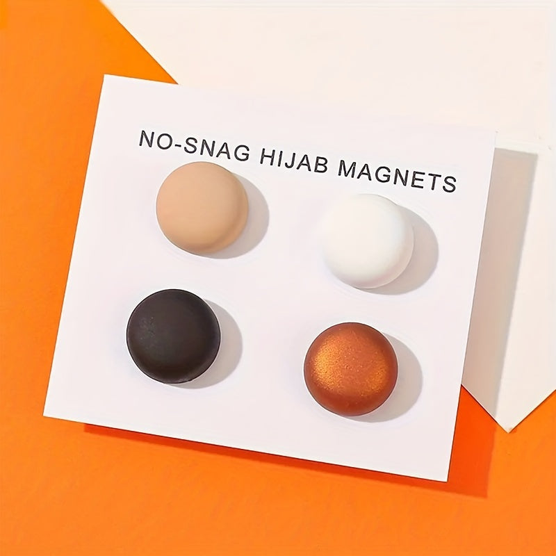 Set of 4 Multicolor Magnetic Scarf Buckles Accessories for Clothes