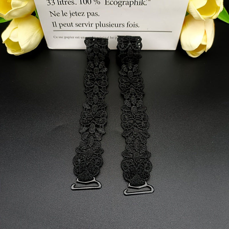 3-Piece Polyester Solid Color Bra Strap Accessories for Shoulder Support