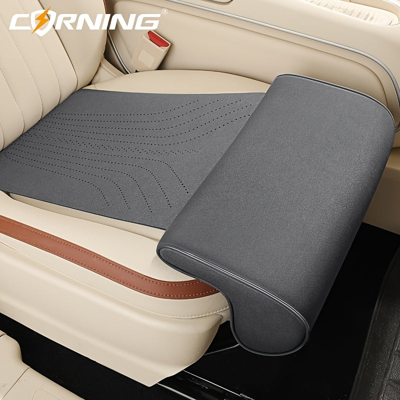 Universal Car Seat Leg Rest Extension Cushion Black Gray Non-Slip