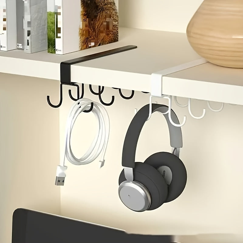 Ushbu qulay Space-Saving Under Cabinet Storage Rack bilan oshxona, yotoq xonasi, hammom yoki ofisingizni tartibga soling, u 12 ta g'isht bilan ta'minlangan. Bu rakni osongina o'rnatib, stakanlar, quloqchinlar, sochiq va boshqalarni saqlash mumkin.