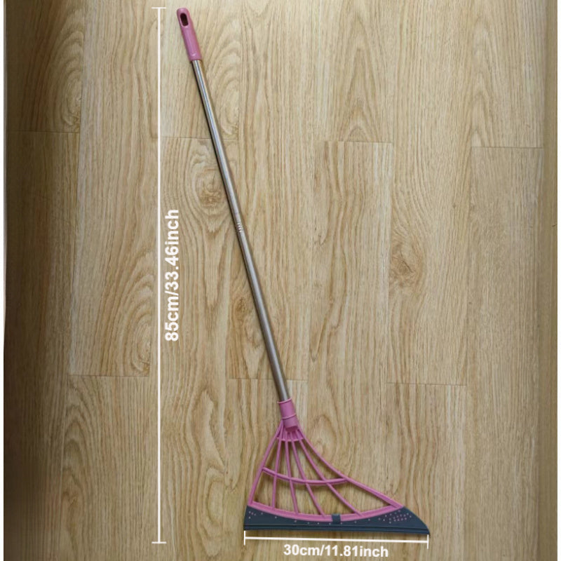 Alüminiy tutqichli shisha va polni tozalash uchun yig'iladigan plastmassa qopqog'li mop, hammomni tozalash uchun