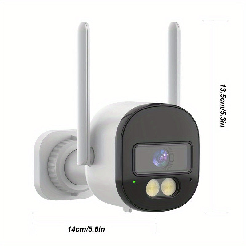 1080P Wireless Outdoor Security Camera Bundle with Night Vision Motion Detection and Two-Way Audio