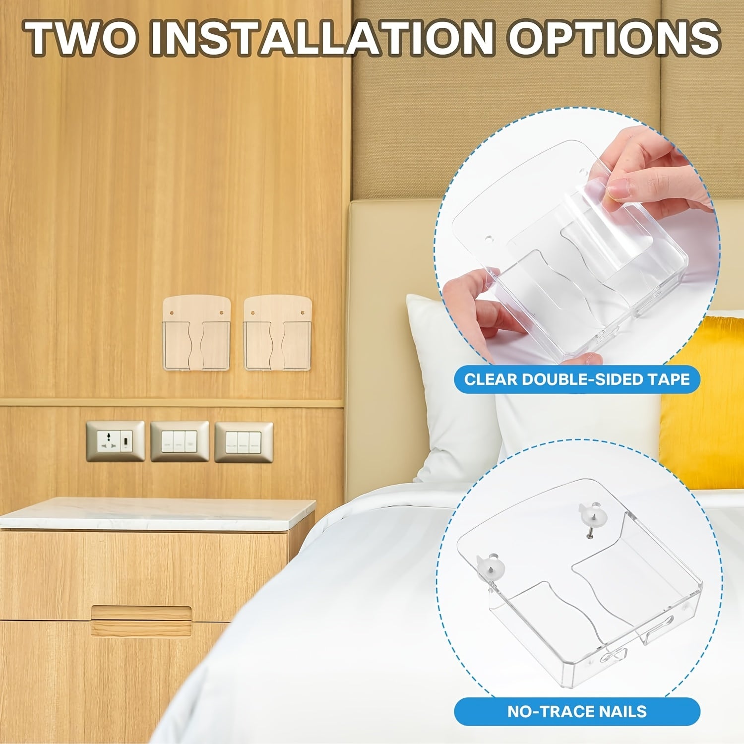 Wall Mounted Shelf Organizer for Air Conditioner and Remote Control Storage