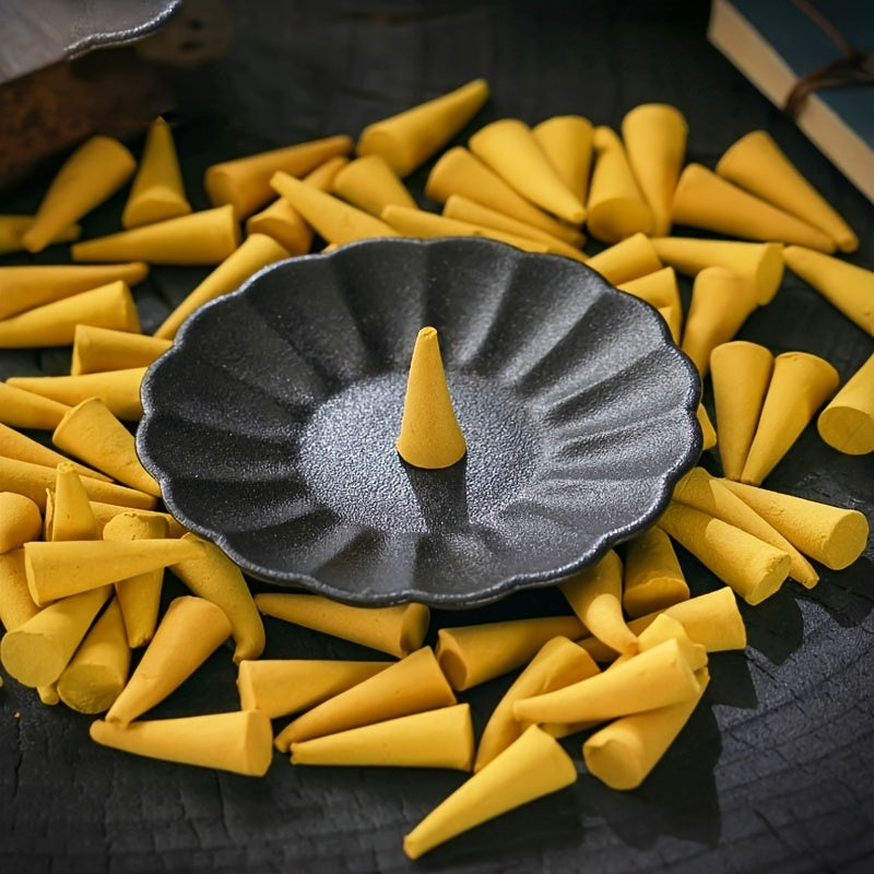 61-Piece Aromatherapy Incense Cones Set with Jasmine Rose Mint Lavender Sandalwood