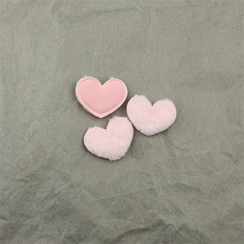 80 ta bo'yalgan yumshoq mato yurak shakllari, DIY hunarmandchiligi va bezaklar uchun