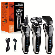 Men's 3-in-1 Electric Shaver with Nose Hair Trimmer and 3D Floating Blade