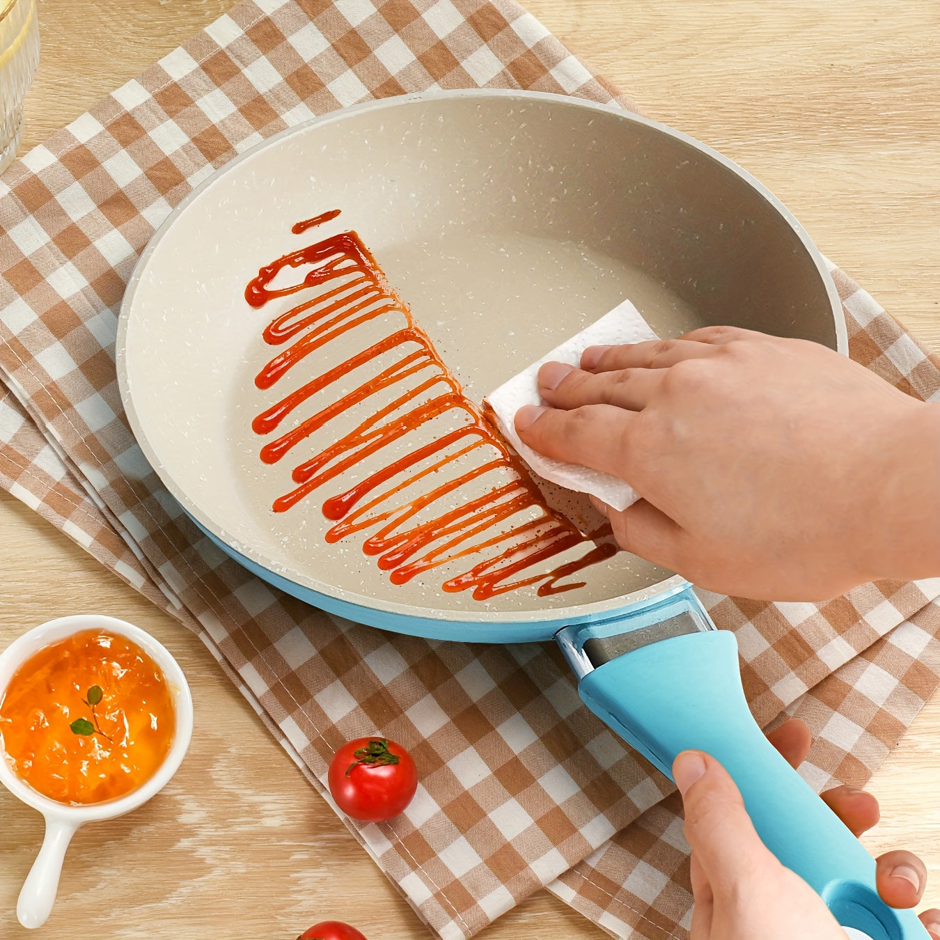 Non-Stick Aluminum Mini Wok for Rice Porridge and Multifunctional Cooking Dishwasher Safe Healthy Cooking