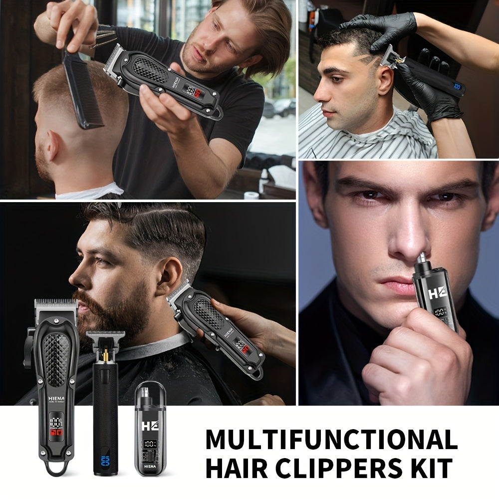 Men's Grooming Kit with Cordless Hair Clippers Nose Trimmer Gift Box