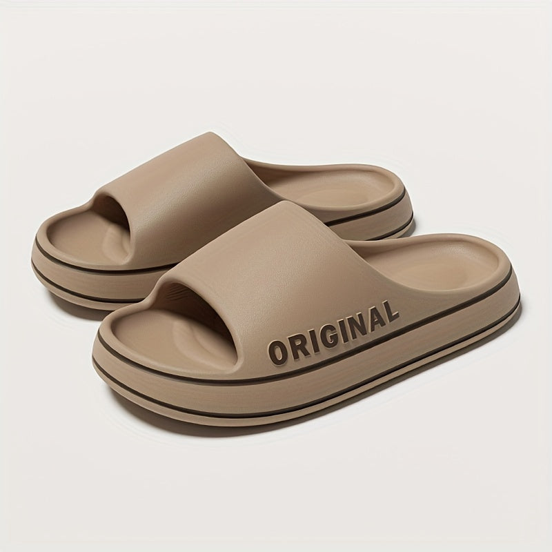 Women's EVA Slides Summer Non-Slip Open Toe Indoor Outdoor Beige Green