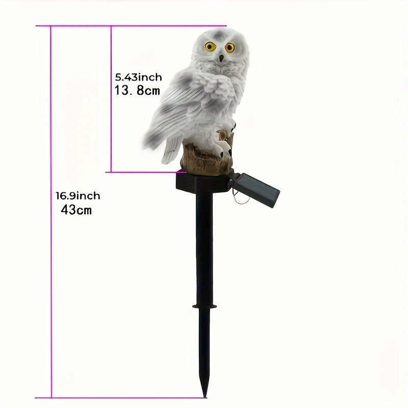 Solar-Powered LED Owl Garden Stake Light for Outdoor Pathway and Garden Decor