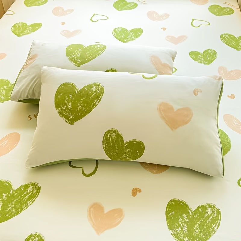 Set of 2 Hypoallergenic Floral Pillowcases with Deep Pockets and All-Season Garden Print