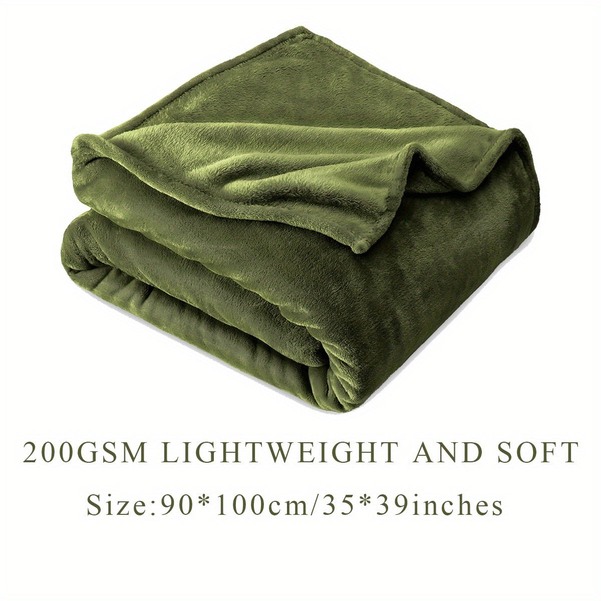 Solid Flannel Blanket 200G Single Piece