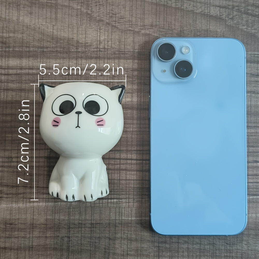 Mini Cartoon Cat Ceramic Flower Pot for Desktop Indoor Outdoor Decor