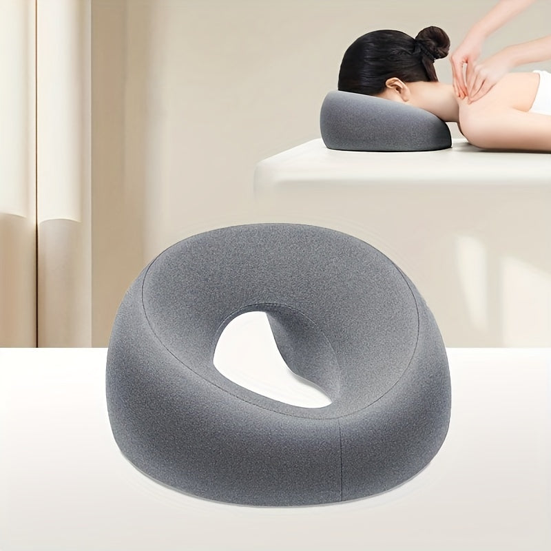 Almohada facial de espuma viscoelástica en forma de U con funda removible para spa y viajes