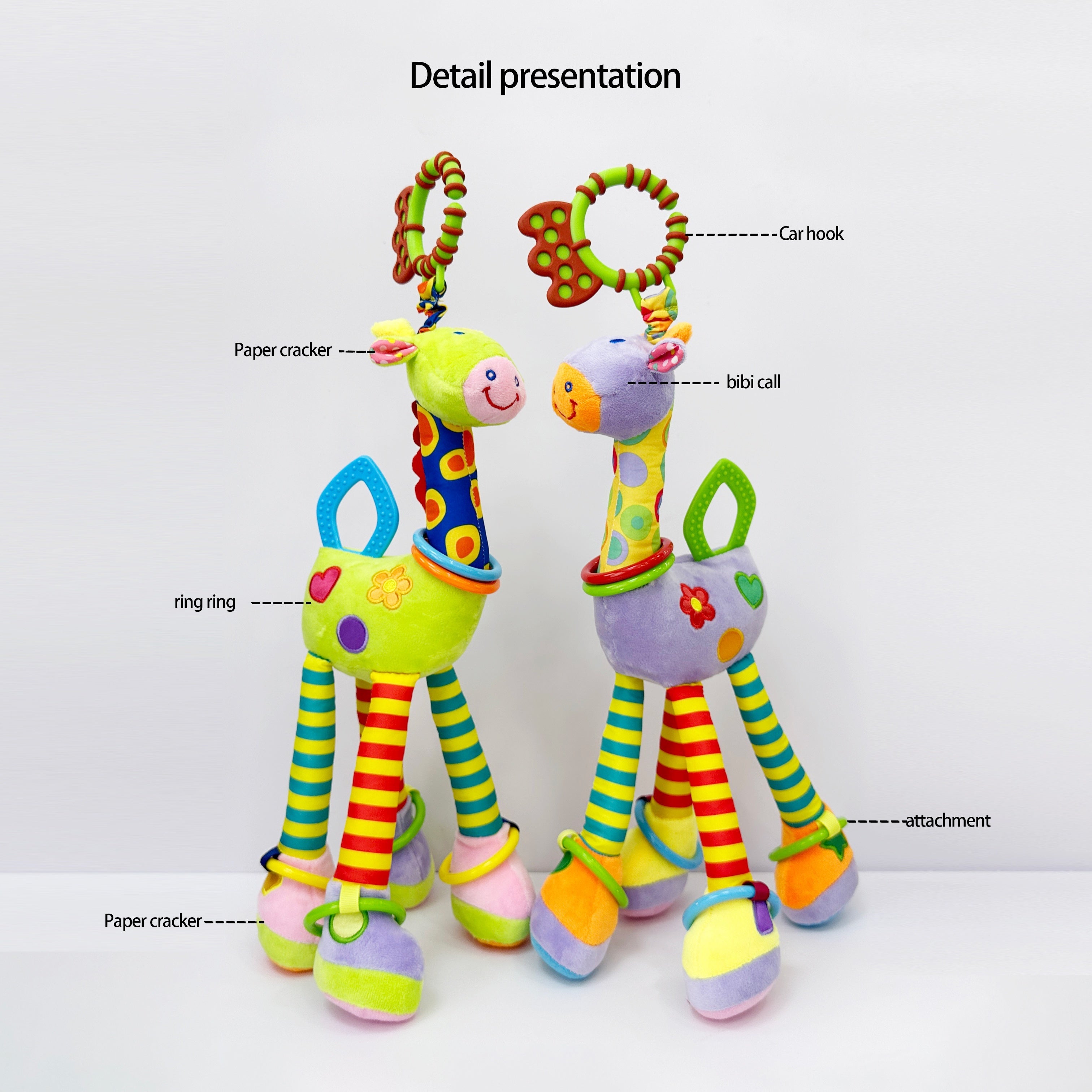 Baby Toy Stroller Pendant Grasping Toy for 0-3 Year Olds Christmas Holiday