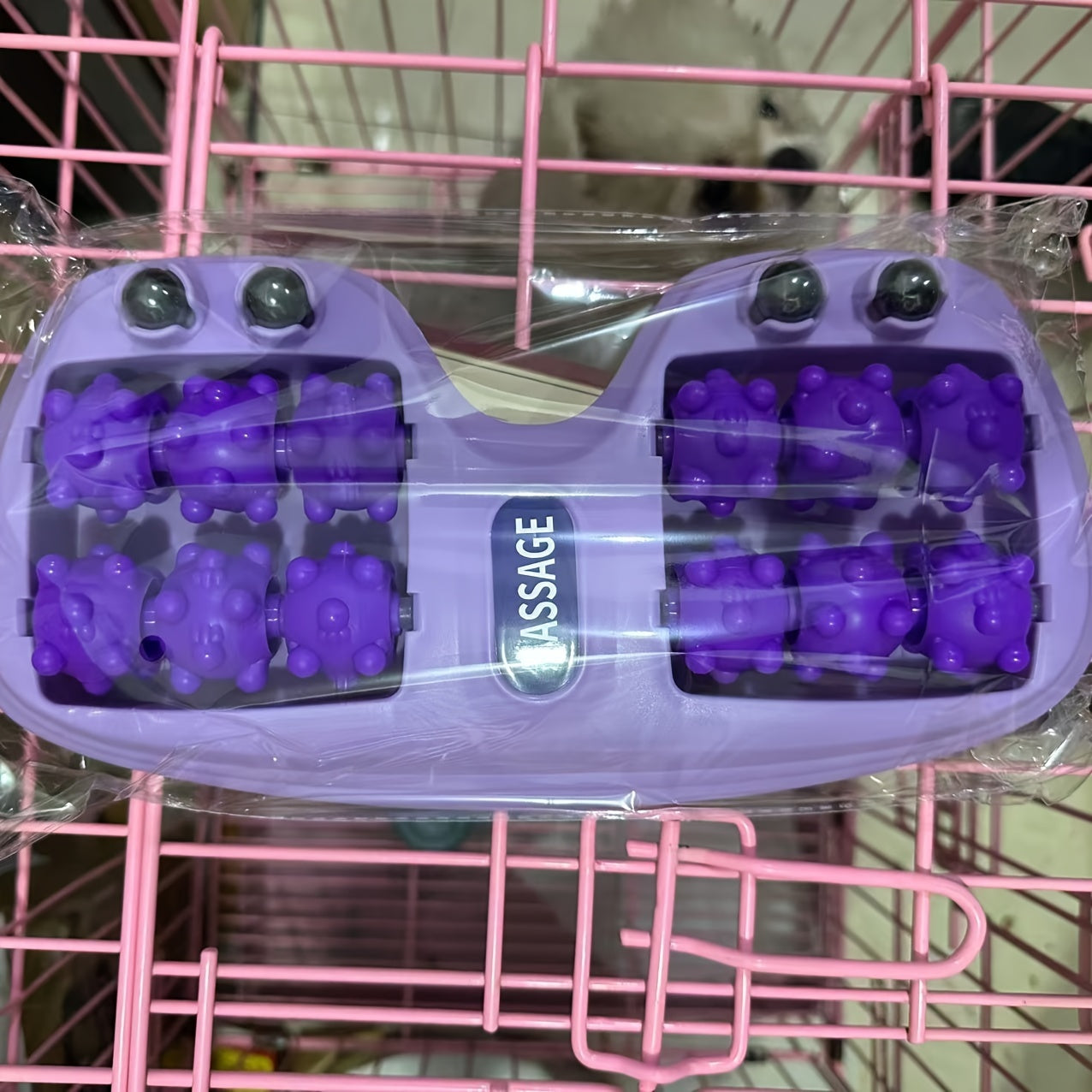 Four-Row Foot Massager with Large Acupressure Balls for Reflexology and Bottom Massage