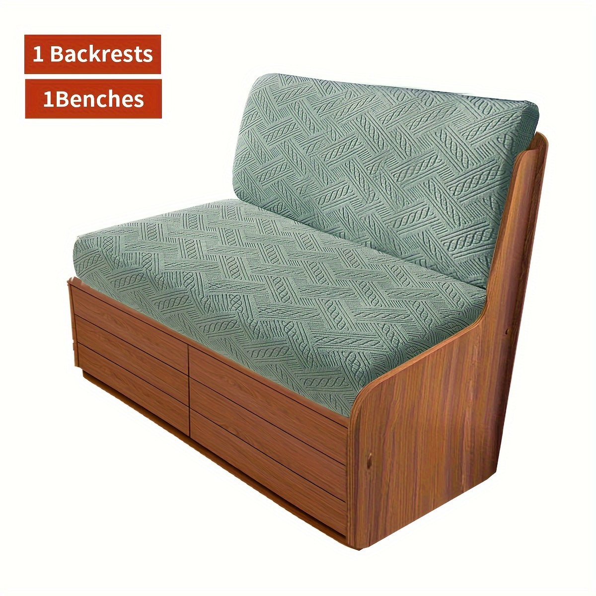 2-Piece Boho Style RV Sofa Cover Set Dust and Pet Scratch Protection Machine Washable