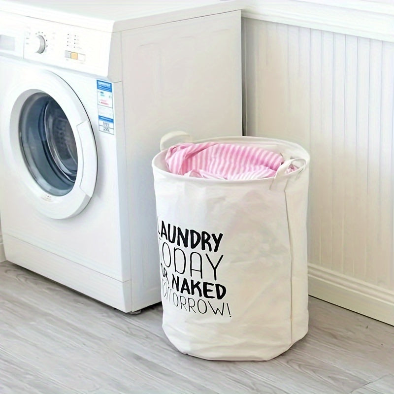 Foldable Fabric Laundry Basket Waterproof Lining for Organizing Clothes