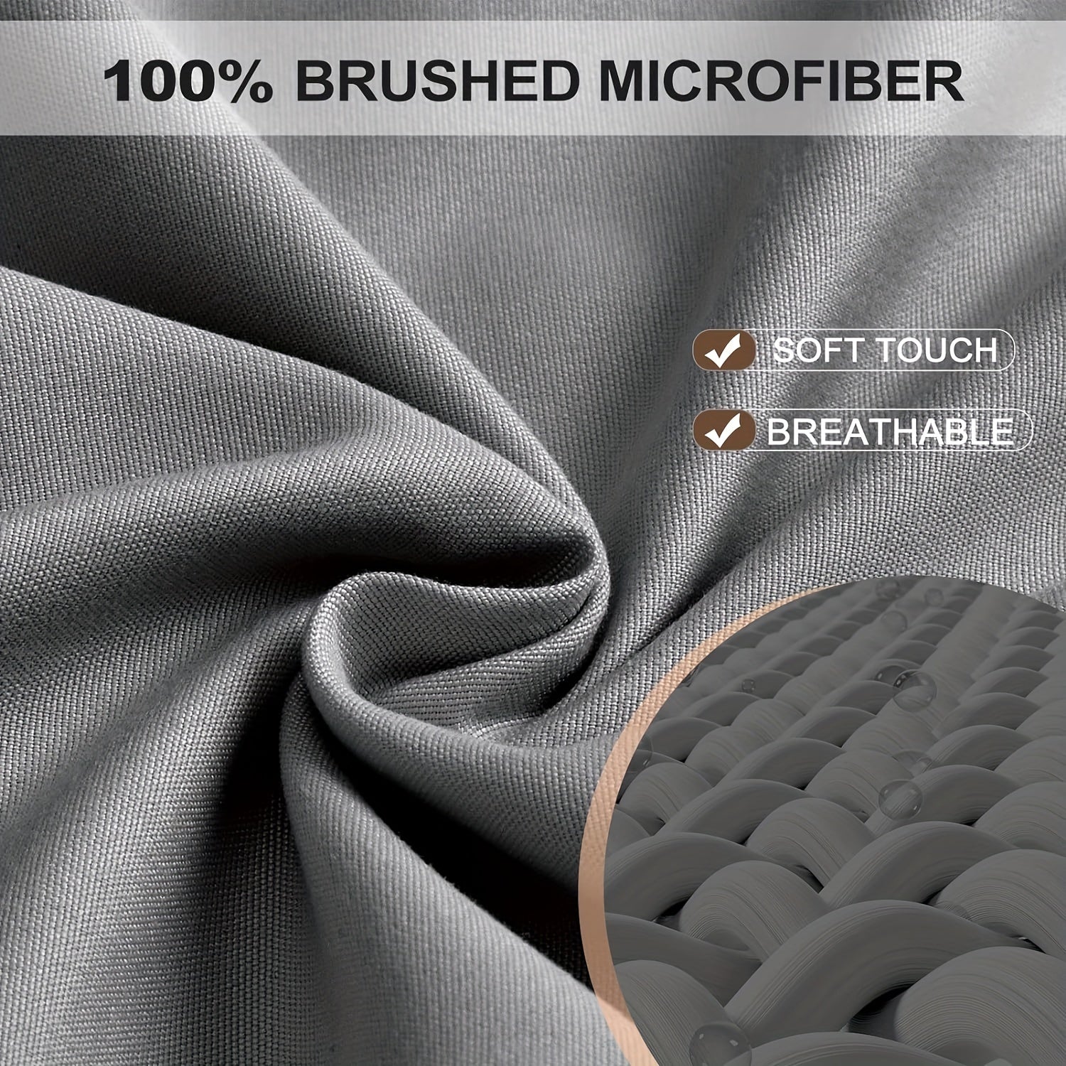 Fitted Sheet Microfiber Deep Pocket Breathable Hypoallergenic Wrinkle-Resistant
