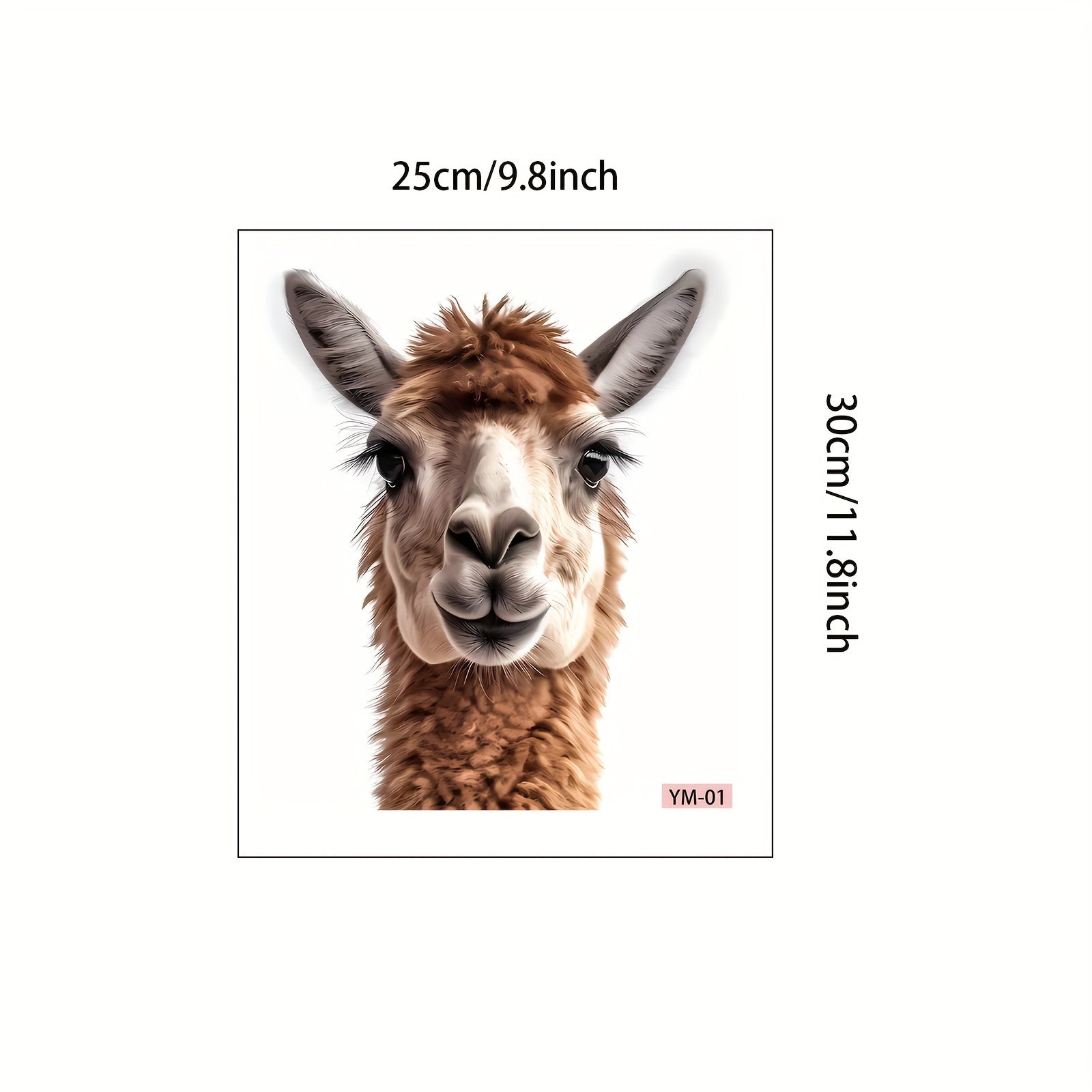 Alpaka hayvonlari oynasi uchun mat PVC qayta ishlatiladigan stiker, eshiklar, devorlar uchun dekor