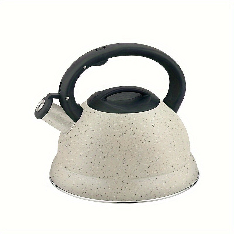 Hervidor de acero inoxidable de 3L con asa resistente al calor, silbato, uso en estufa