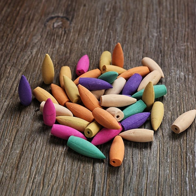 Natural Incense Tube with Rose Mugwort Sandalwood Jasmine Green Tea and Incense Holder for Meditation Yoga Gift