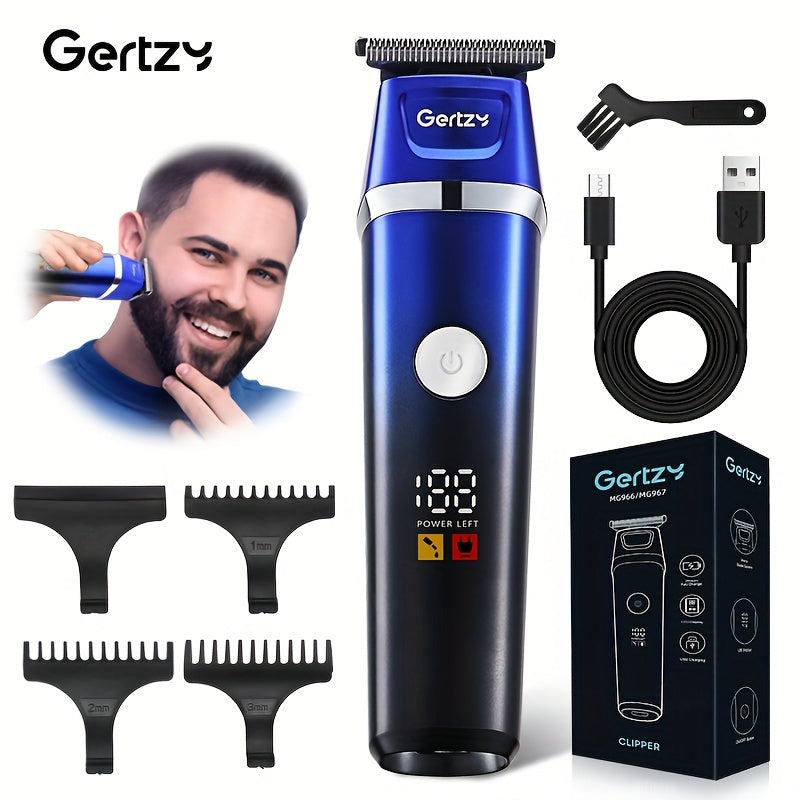 Cordless Hair Trimmer with LED Display T-Blade USB Rechargeable 36V 1200mAh