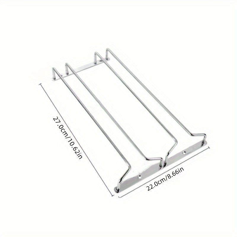 Stainless Steel Wine Glass Rack for Kitchen Cabinets Elevated Storage