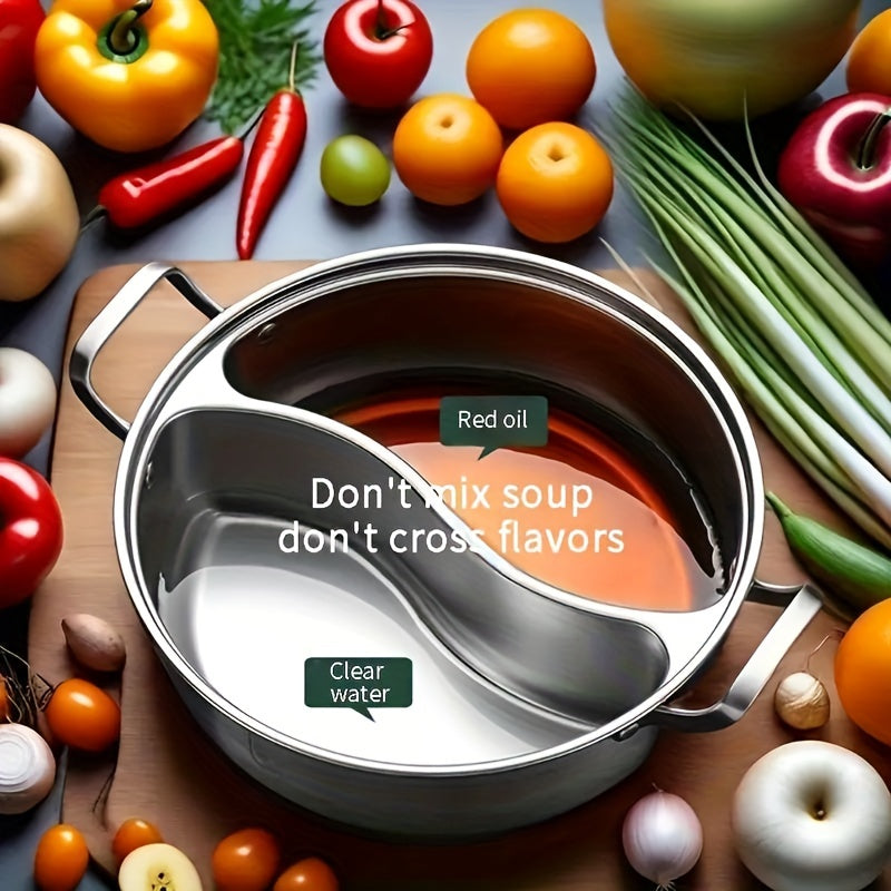 Large Capacity Stainless Steel Hot Pot and Soup Cooker for Induction Cooking