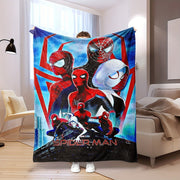 Spider-Man Themed Decorative Blankets for Bed Couch Travel Polyester Knitted