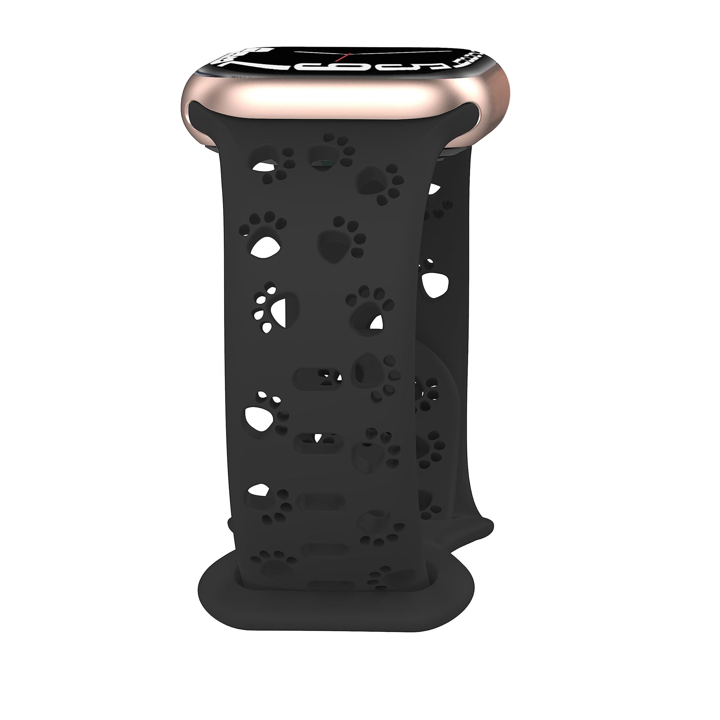 Силиконовый ремешок для часов с отпечатком лап животного, совместимый с Apple Watch серии 1-9, SE, Ultra, Ultra 2, S10, водостойкий, мягкий, дышащий, повседневный стиль, включает пряжку.