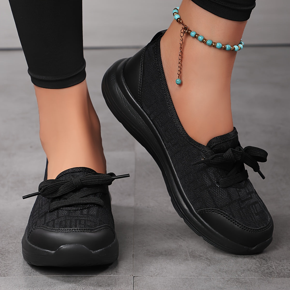 Women's Mesh Mary Jane Flats Round Toe Slip-On Shoes All Seasons