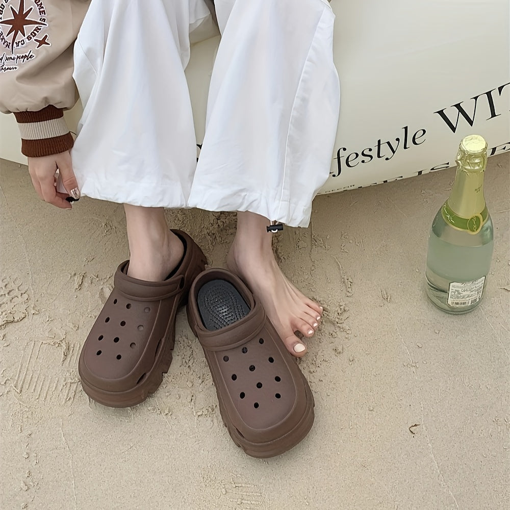 Women's Solid Color Mules & Clogs Breathable EVA Platform Slip-Ons