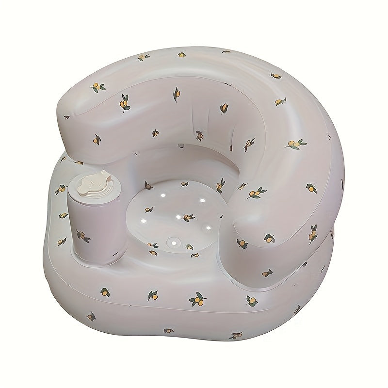 Baby Bath Seat Folding Inflatable Sofa with Anti-Slip Safety for Kids