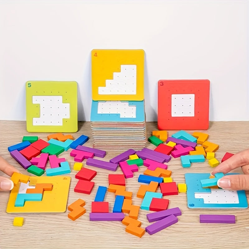 Puzzle Game for Kids 3+ with 7 Colorful Scratch-Resistant Cubes
